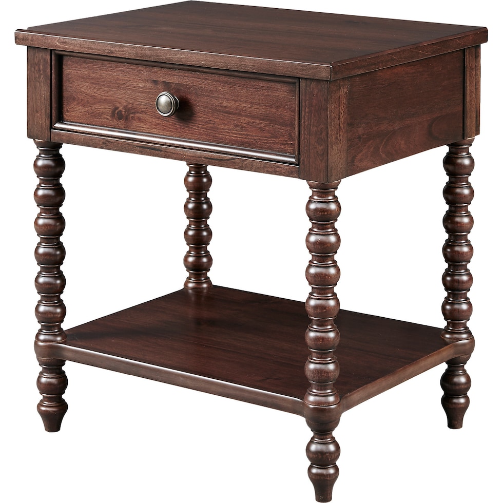 dark brown nightstand   