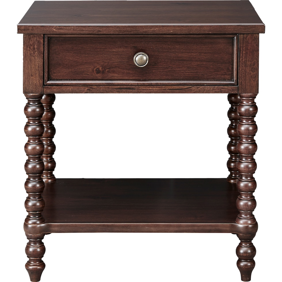 dark brown nightstand   