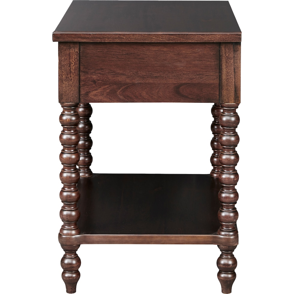 dark brown nightstand   