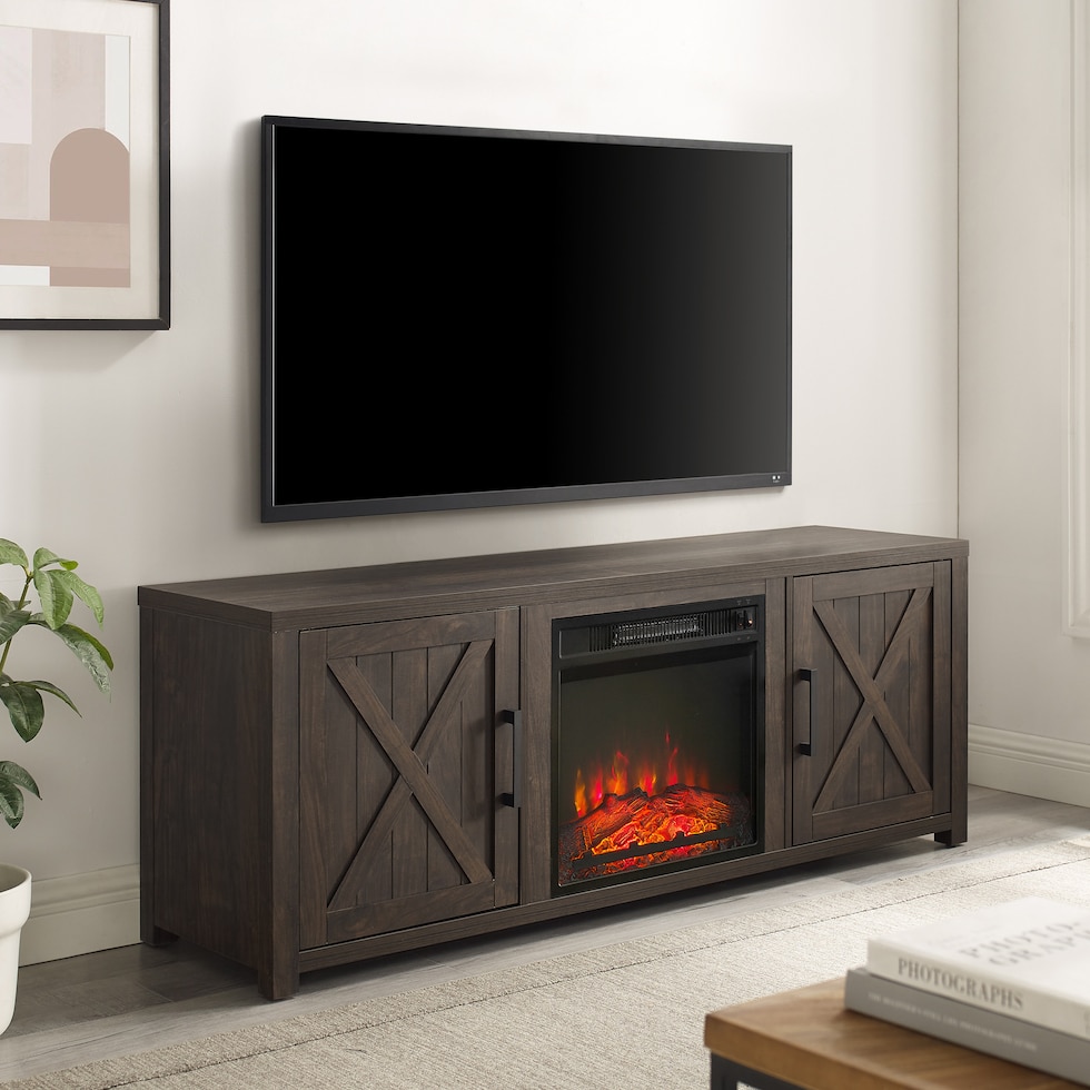 dark brown tv stand   