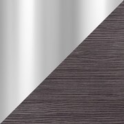 Amory Dining Table - Dark Gray/Chrome