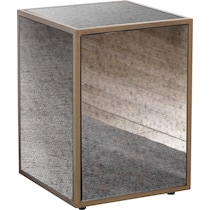 darren antique mirror end table   