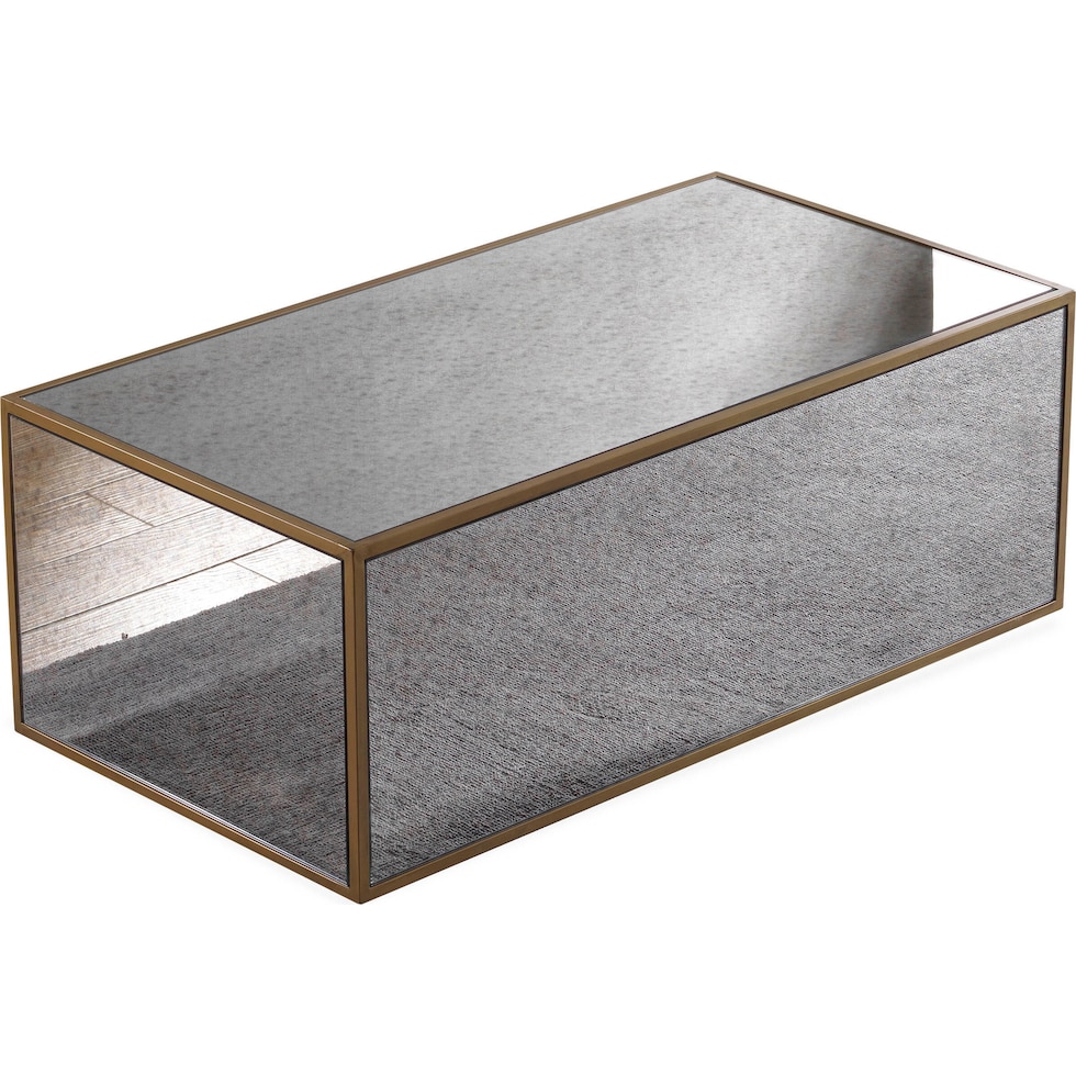 darren mirrored coffee table   