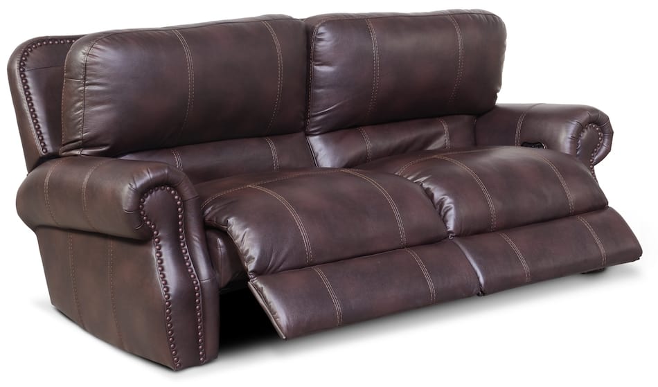 Dartmouth 2Piece DualPower Reclining Sofa Burgundy American