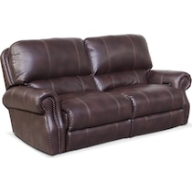 dartmouth burgundy dark brown  pc power reclining sofa   