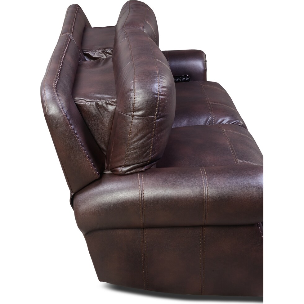 dartmouth burgundy dark brown  pc power reclining sofa   