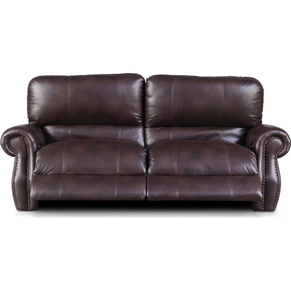 dartmouth burgundy dark brown  pc power reclining sofa   