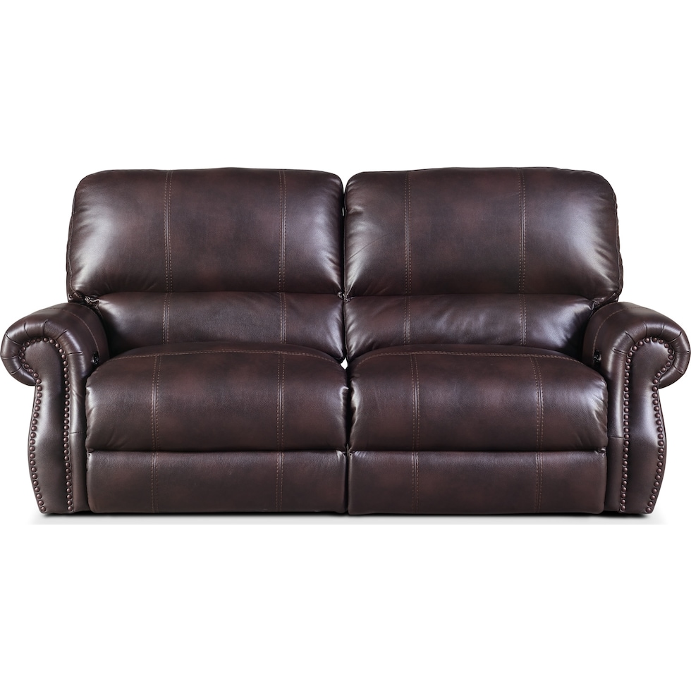 dartmouth burgundy dark brown  pc power reclining sofa   