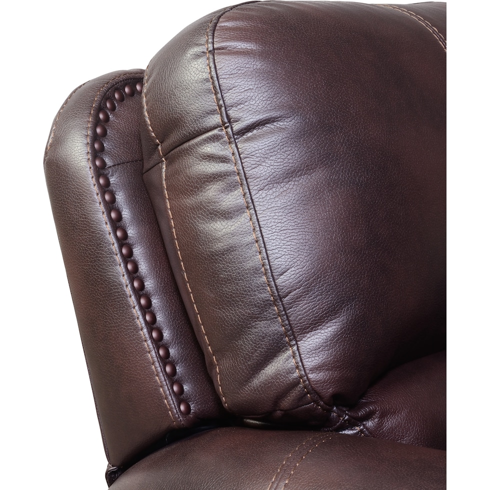 dartmouth burgundy dark brown power recliner   