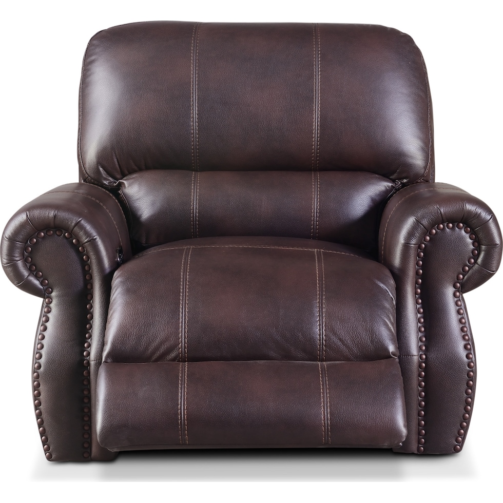 dartmouth burgundy dark brown power recliner   