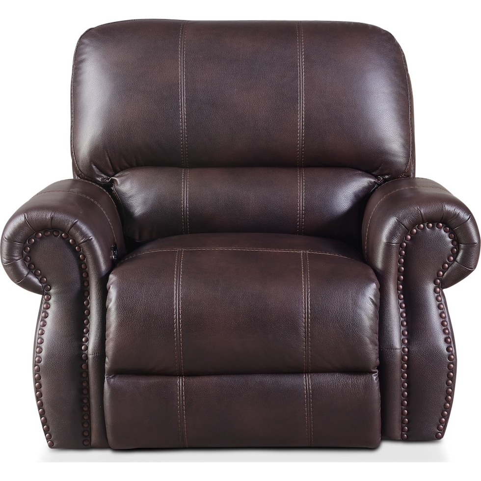 dartmouth burgundy dark brown power recliner   