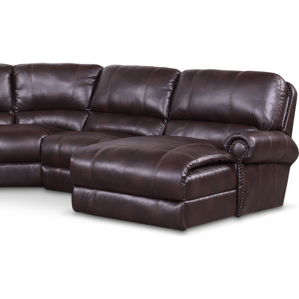 Dartmouth 6Piece DualPower Reclining Sectional with Chaise and 2