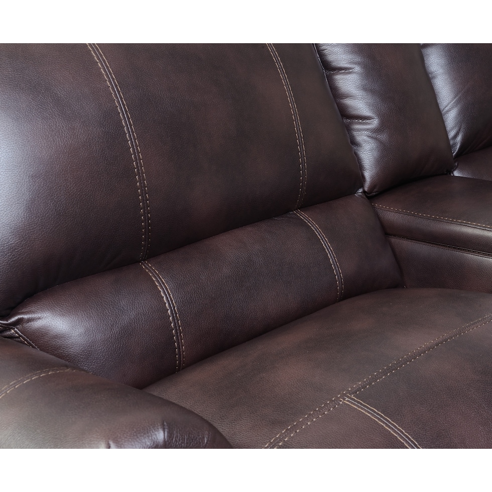 dartmouth burgundy dark brown power reclining sectional   