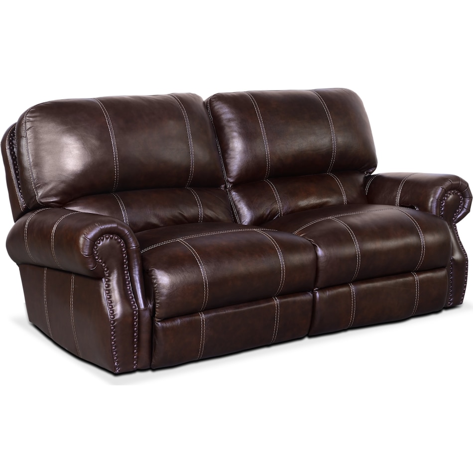 dartmouth chocolate dark brown  pc power reclining sofa   