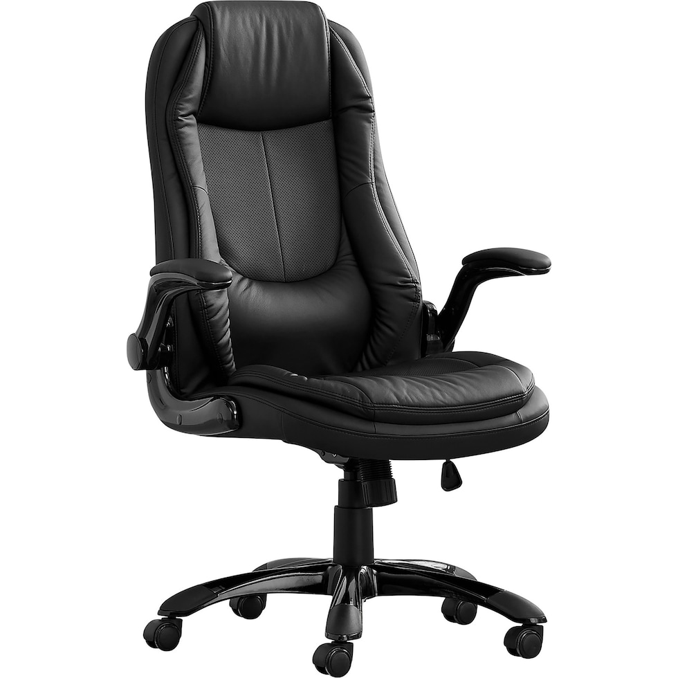 dave black desk chair   