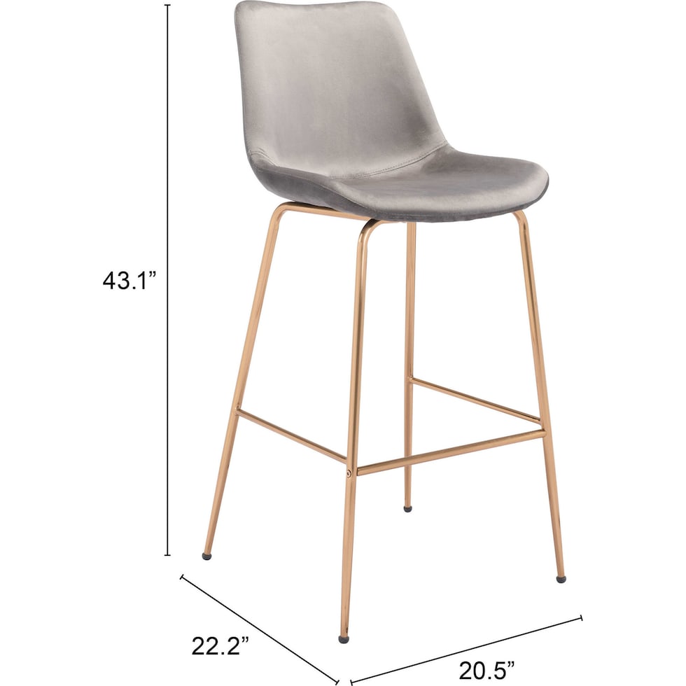 david gray gold bar stool   