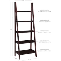 davis dark brown bookcase   