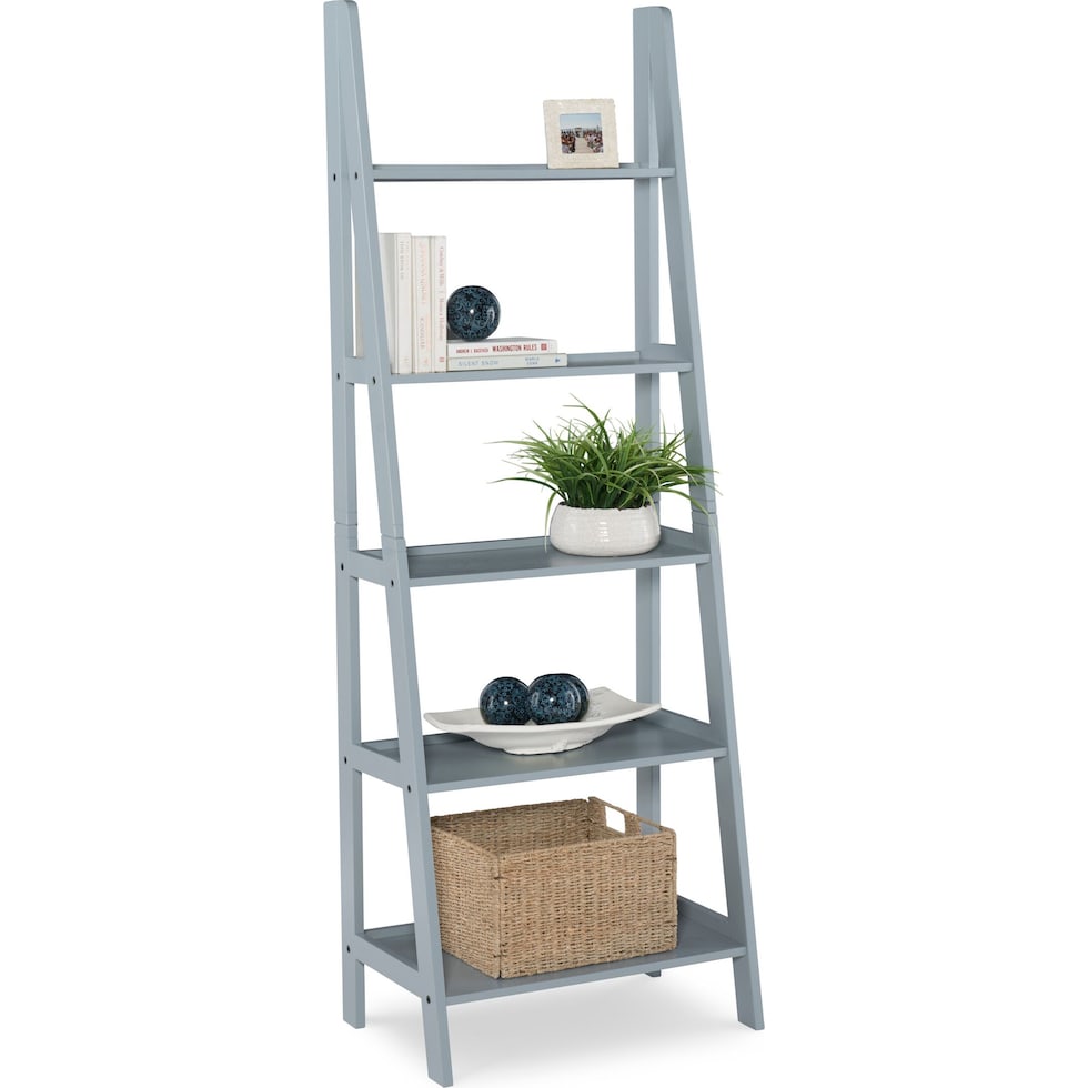 davis gray bookcase   