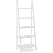 davis white bookcase   