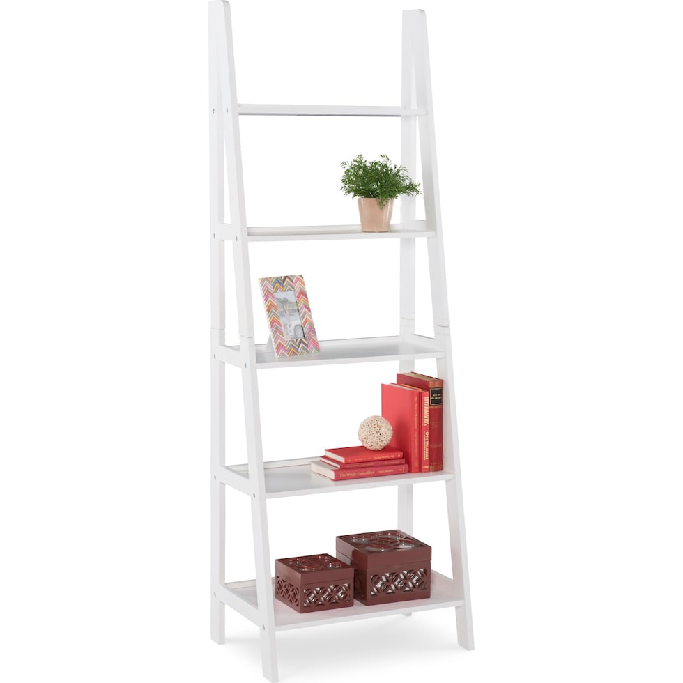 davis white bookcase   