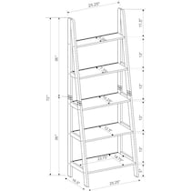 davis white bookcase   