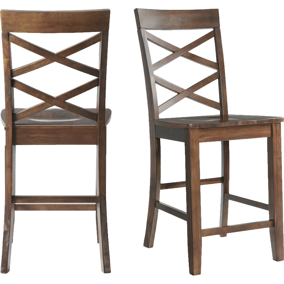 davos dark brown counter height stool   