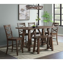 davos dark brown counter height stool   