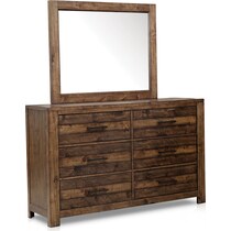 dawson dark brown dresser and mirror   