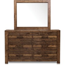 dawson dark brown dresser and mirror   