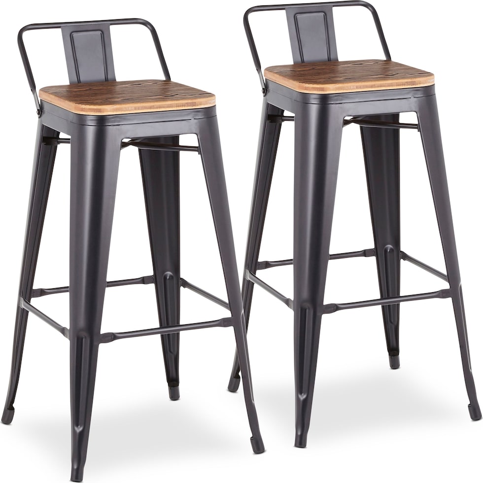 dax black bar stool   