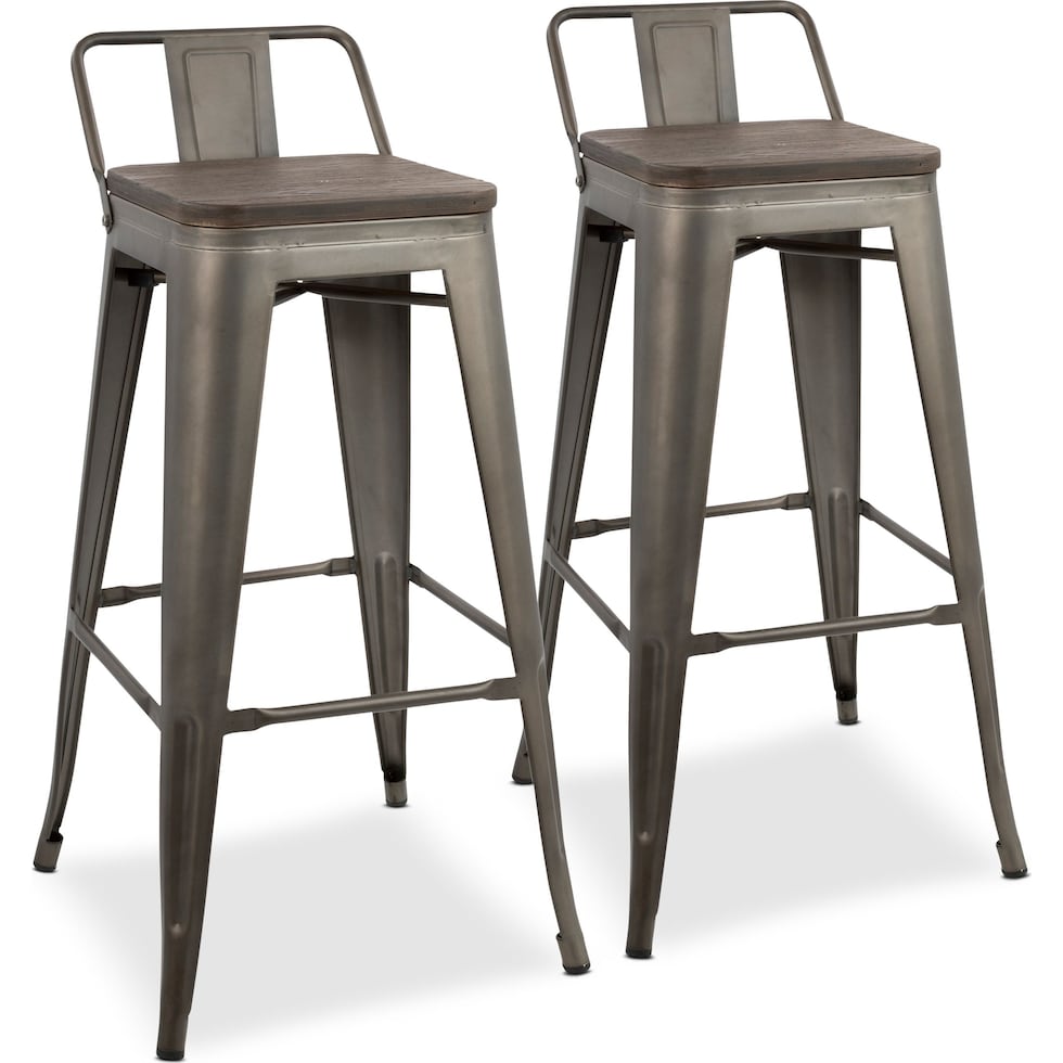 dax gray bar stool   