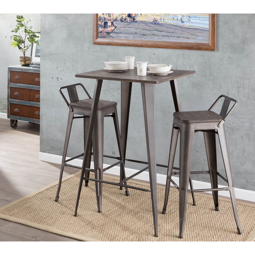 dax gray bar stool   