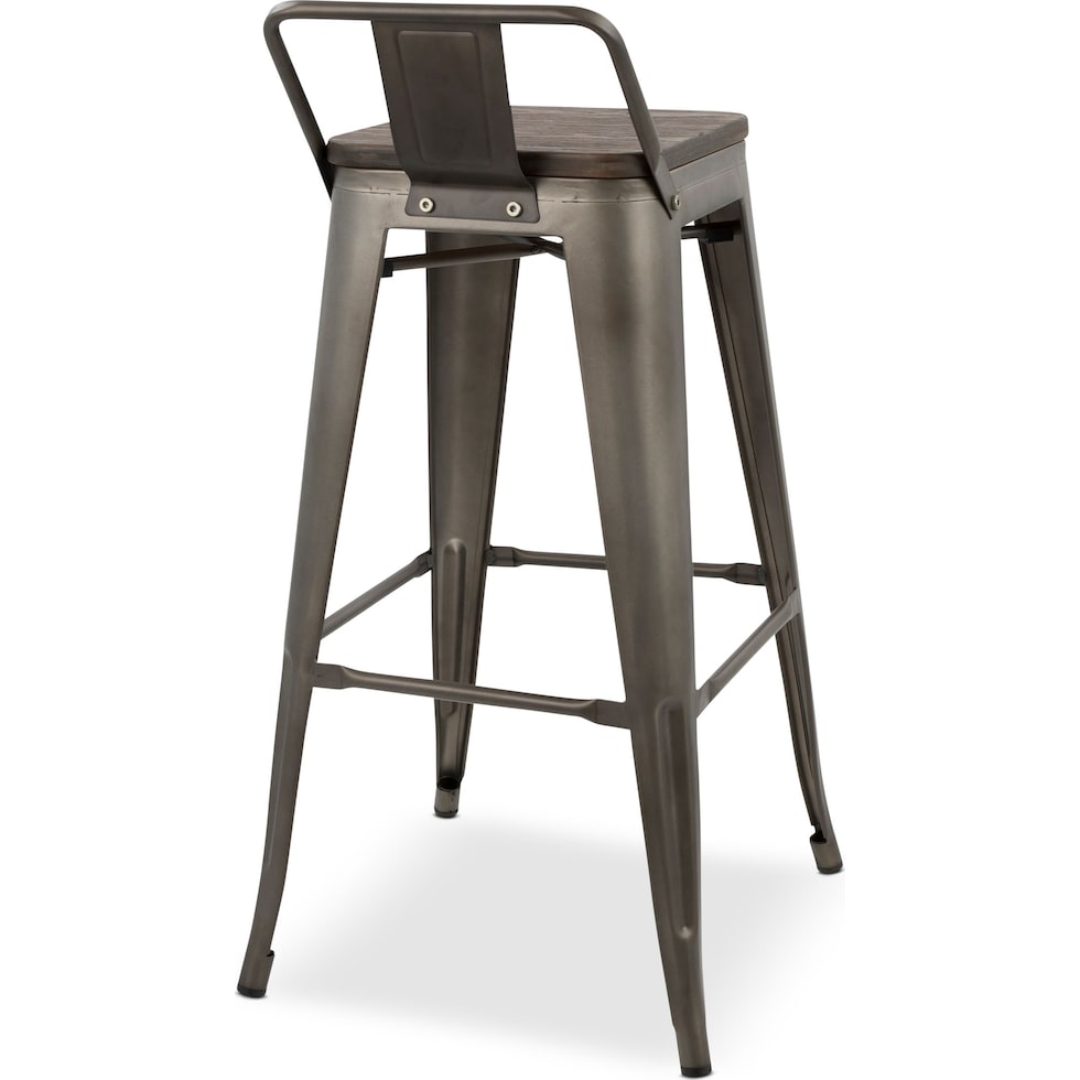 dax gray bar stool   