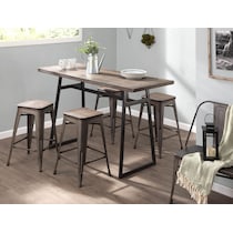 dax gray counter height stool   