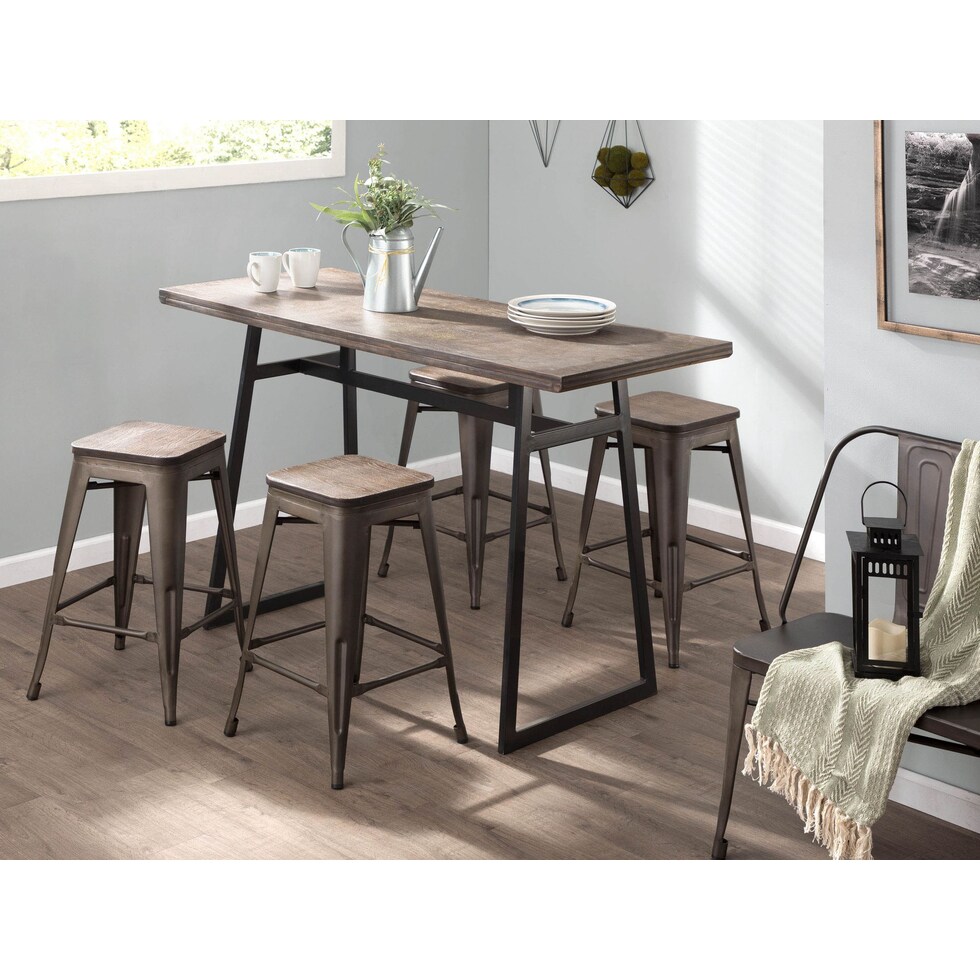 dax gray counter height stool   