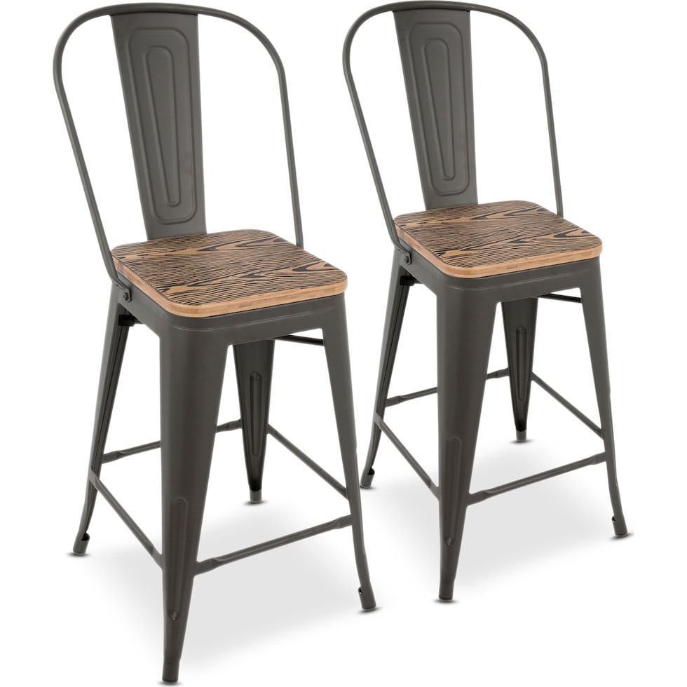 dax gray counter height stool   