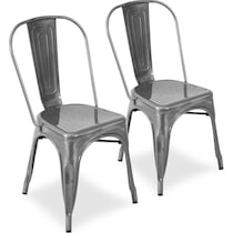 dax silver dining chair   