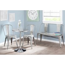 dax silver dining chair   