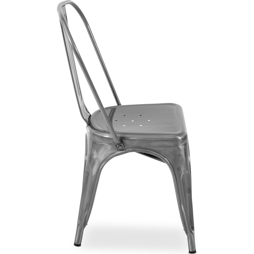 dax silver dining chair   