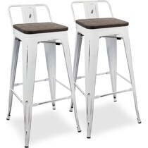 dax white bar stool   