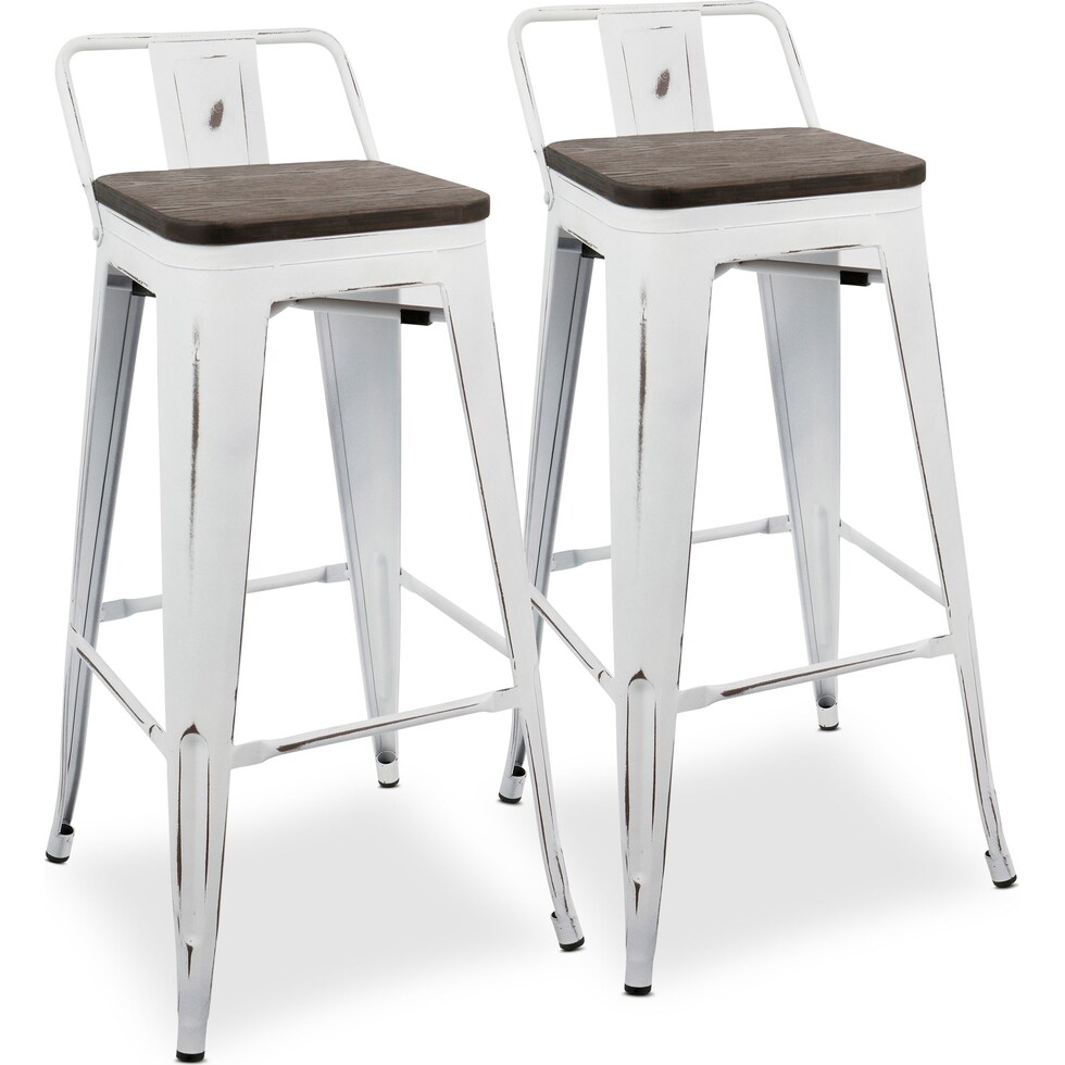 dax white bar stool   