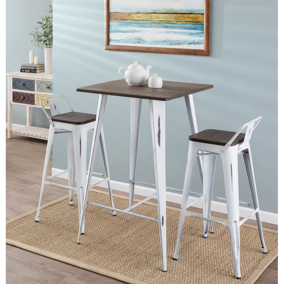 dax white bar stool   