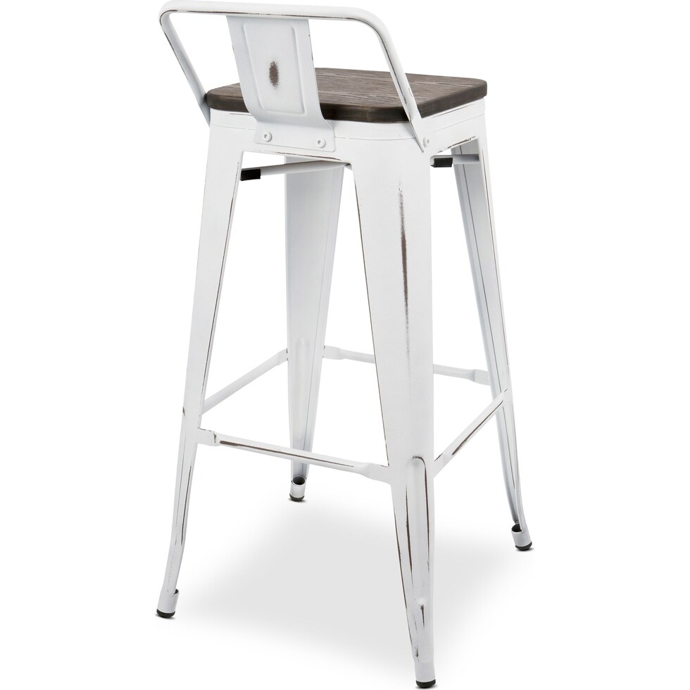 dax white bar stool   