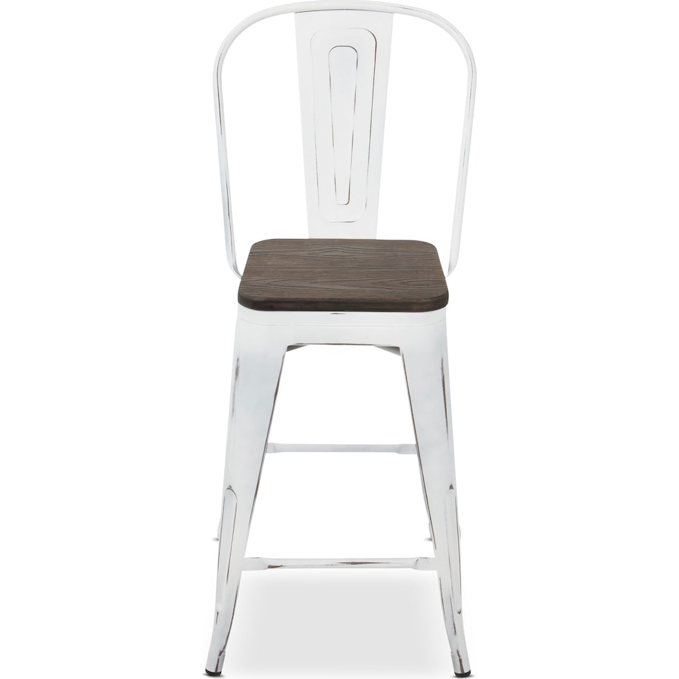 dax white counter height stool   