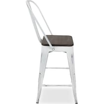 dax white counter height stool   