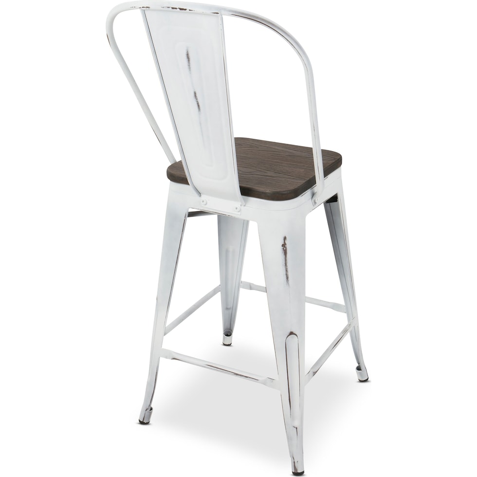 dax white counter height stool   
