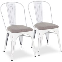 dax white dining chair   