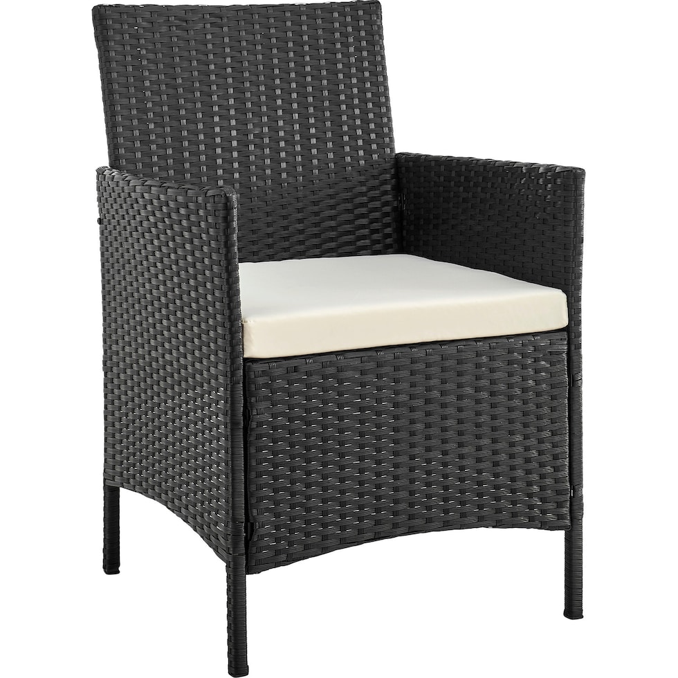 daytona dark gray cream outdoor chair set   