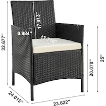 daytona dark gray cream outdoor chair set   