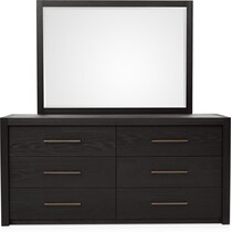 decker dark brown  pc queen bedroom   